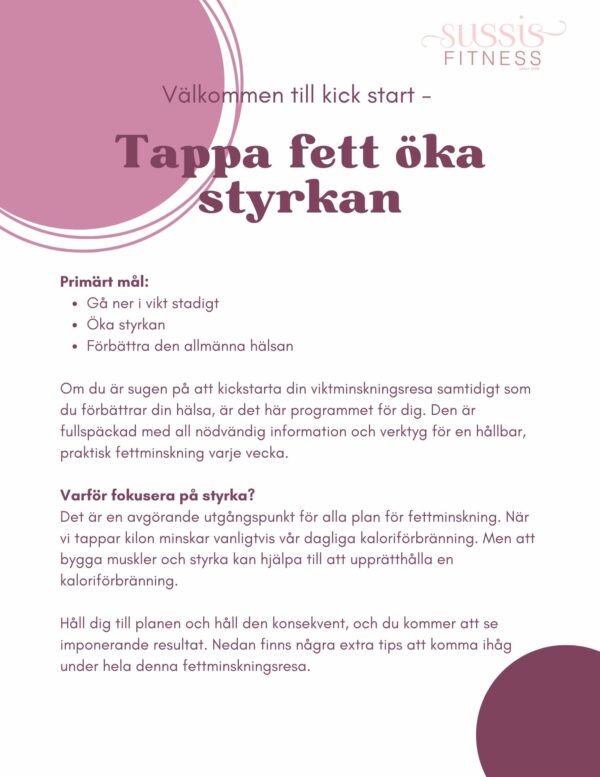 Kickstart - Tappa Fett Öka Styrkan - Bild 5